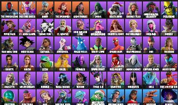 CONTA FORTNITE | 61 SKINS | SPIDER-MAN + AHSOKA + MOON KNIGHT + GOKU BLACK [FA]