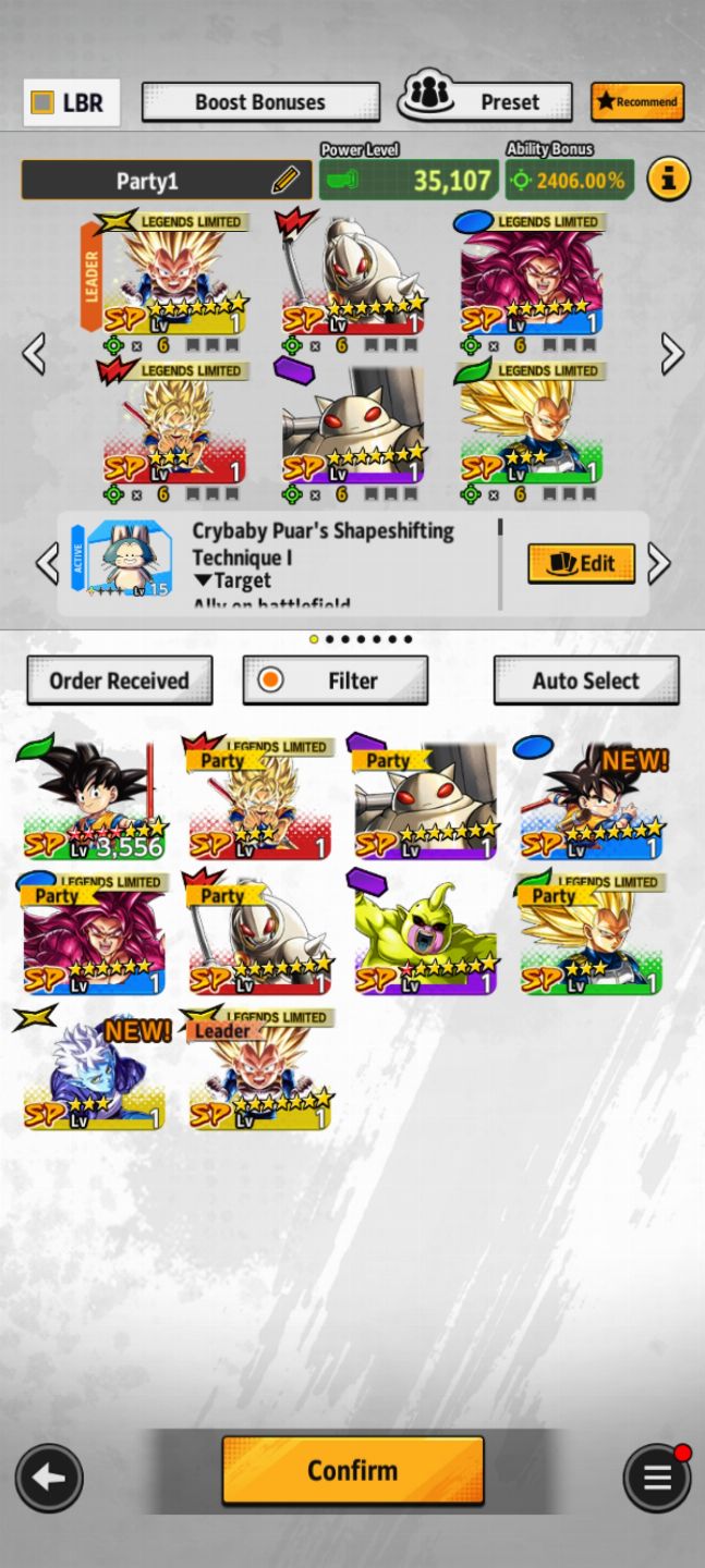 Conta Dragon Ball Legends Full Daima com 15K de CC