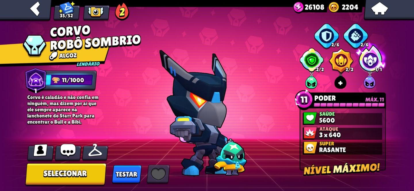 CONTA BRAWL 107 BRAWLERS E +35K Troféus