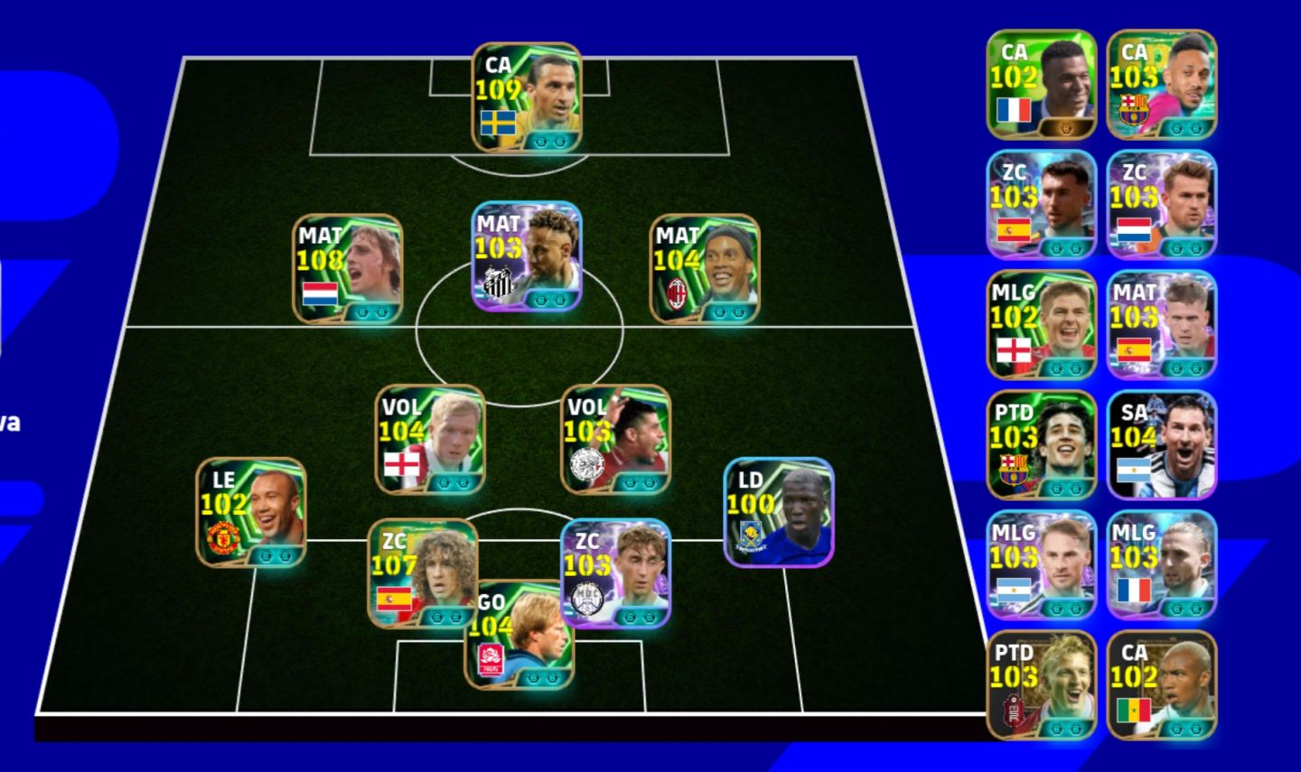 Conta de efootball muito boa com ibramovich 109