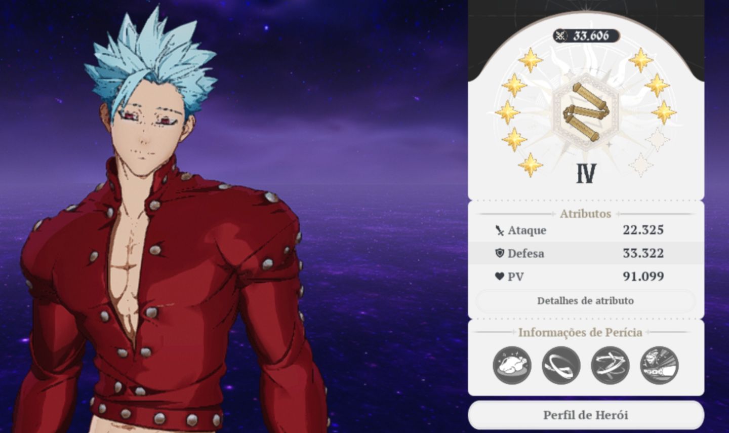 7ds Origin | Conta Com Deriere P7 + Ban P8 + Meliodas P4 + Bilhete SSR