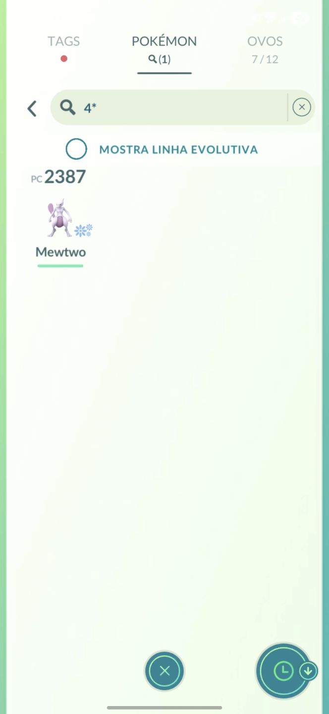 2 mewtwo shiny + 1 mewtwo 100% - Conta avançada Pokemon Go