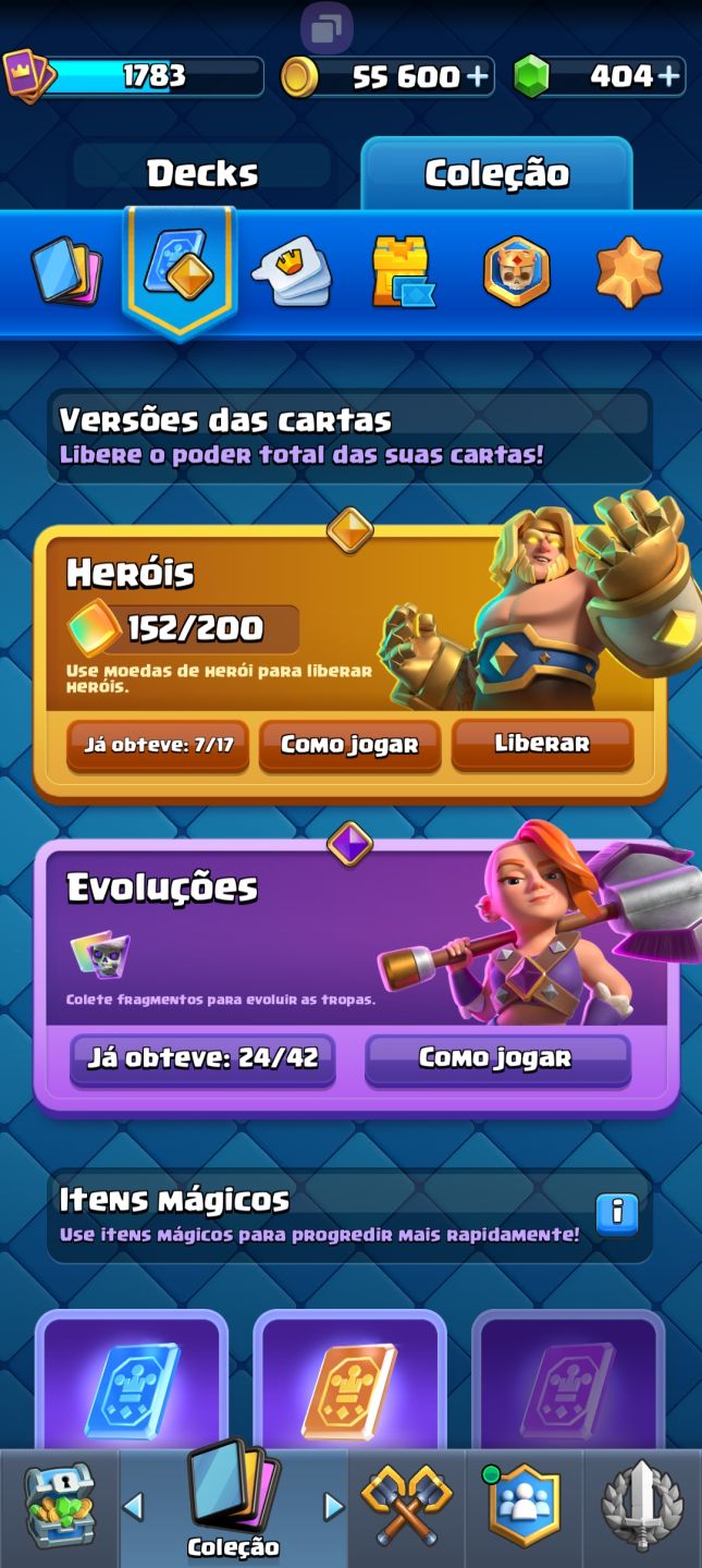 Conta clash com 13k troféus 24 evos e 7 heróis