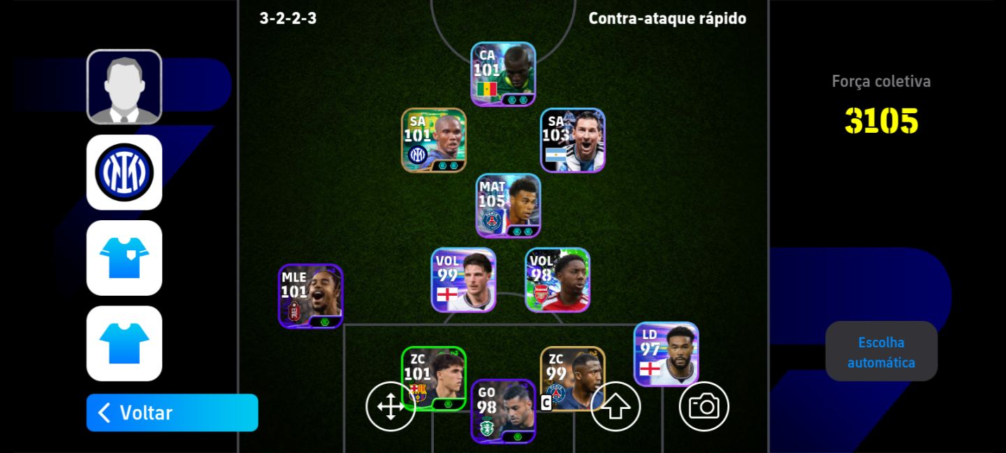 Conta Efootball | Iniciante com Doué 107 + Eto + Yamal + Messi 105