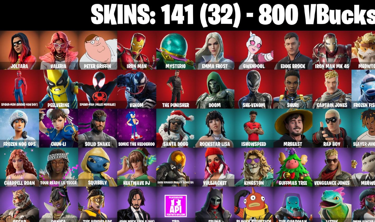 141 skins | Renegade Raider 800 Vbucks disponivel pra uso CONTA bb boa e barata