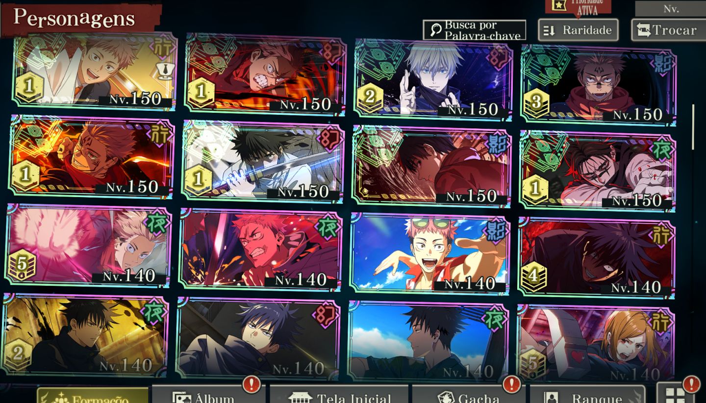 CONTA ENDGAME JUJUTSU PHANTOM PARADE SERVIDOR TW HK