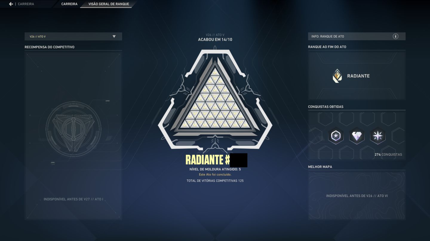 CONTA VALORANT - RADIANTE TOP 100 + CHAMPIONS 2026 + 2K DE VP (FULL ACESSO)!