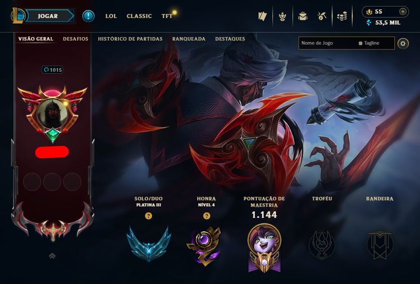 [Conta Mono Sup] Main Sup Maestria Lulu/janna/teemo 500 Skins[VEM COM DADOS]