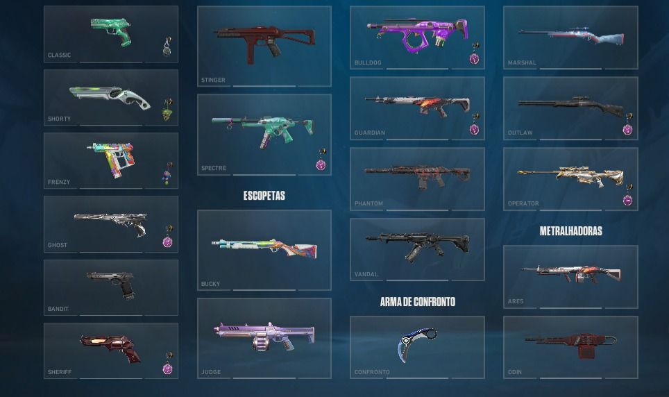 Conta Valorant/Lol FULL ACESSO - Skins de faca, vandal, phantom, awp, xerif, e +