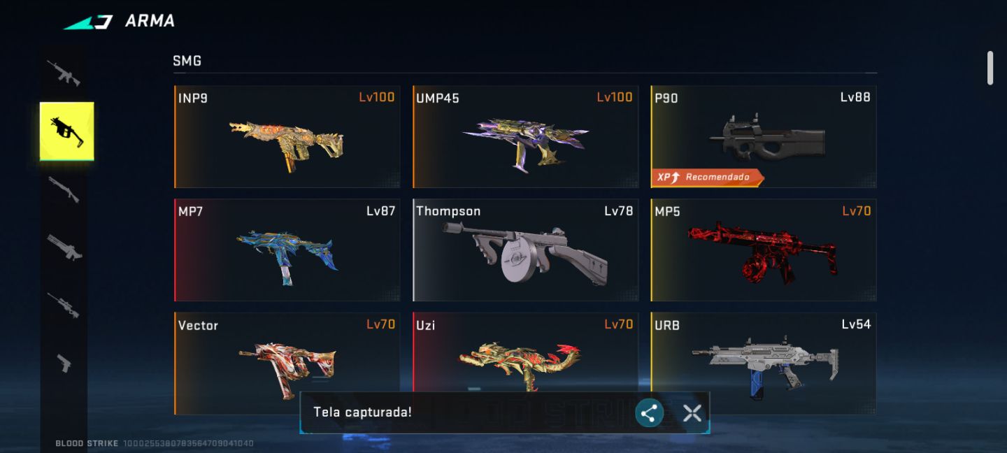 Conta blood strike com 3 facas 3 eternas e vários personagens, olhe a descrição