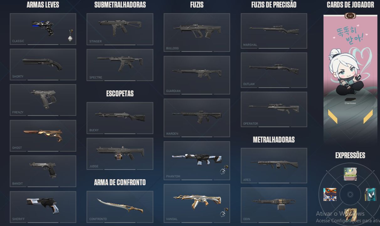 Conta de Valorant com 9 skins