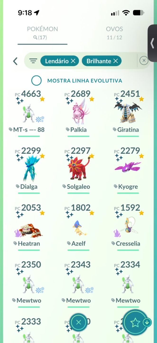 Conta de Pokemon muitos raros level 66