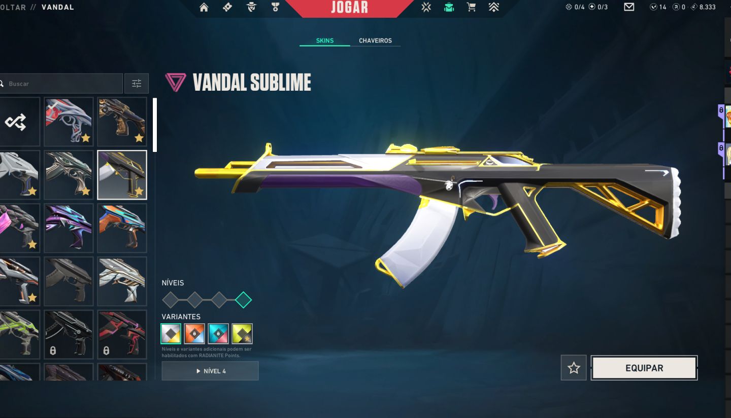 CONTA VALORANT LVL 79 | 8 VANDALS + 6 PHANTOMS + KATANA RGX + KURONAMi 5 PASSES