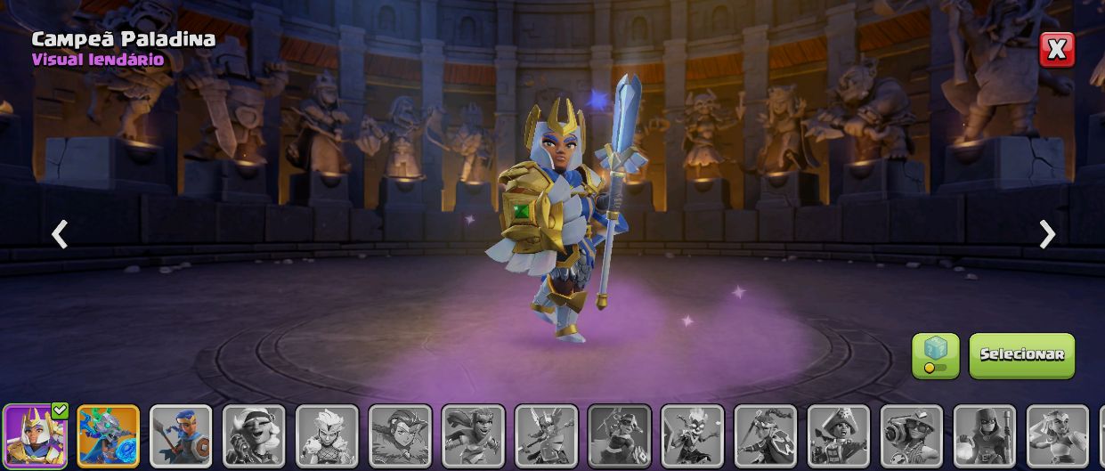 Clash of Clans CV18 muito bem upado - skins raras de heróis TKG