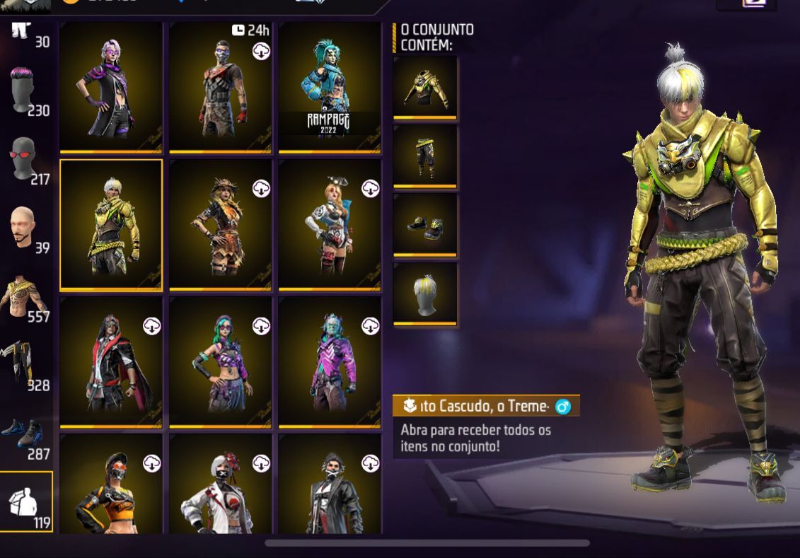 CONTA A VENDA SOMENTE A ANGELICAL AMARELA E ANGELICAL FEMININA !!!! NIVEL 75 GG