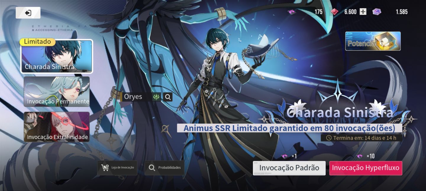 Etheria | 250+ Summons (175 Limitados) + Liliam Max 285% CD + 9x SSR 6 + Skin