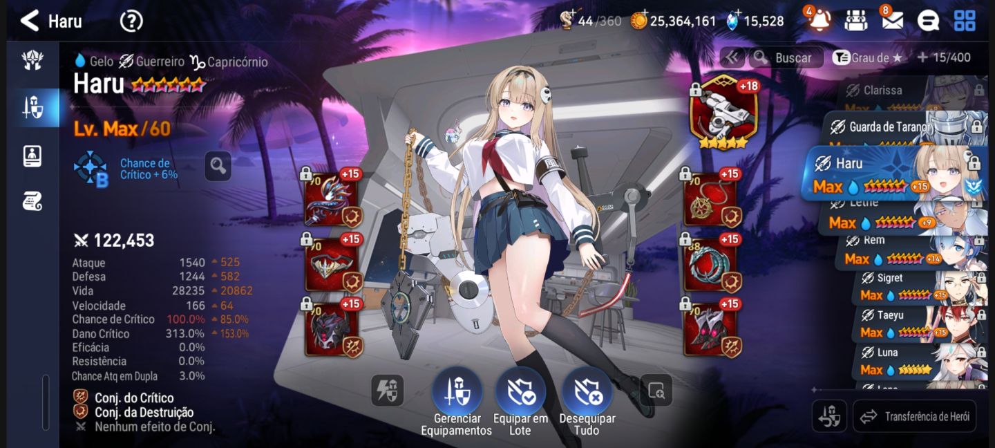 Epic Seven GLOBAL | 53 ML5 | Rhianna, Arunka e Belian SSS | Até 310 SPD