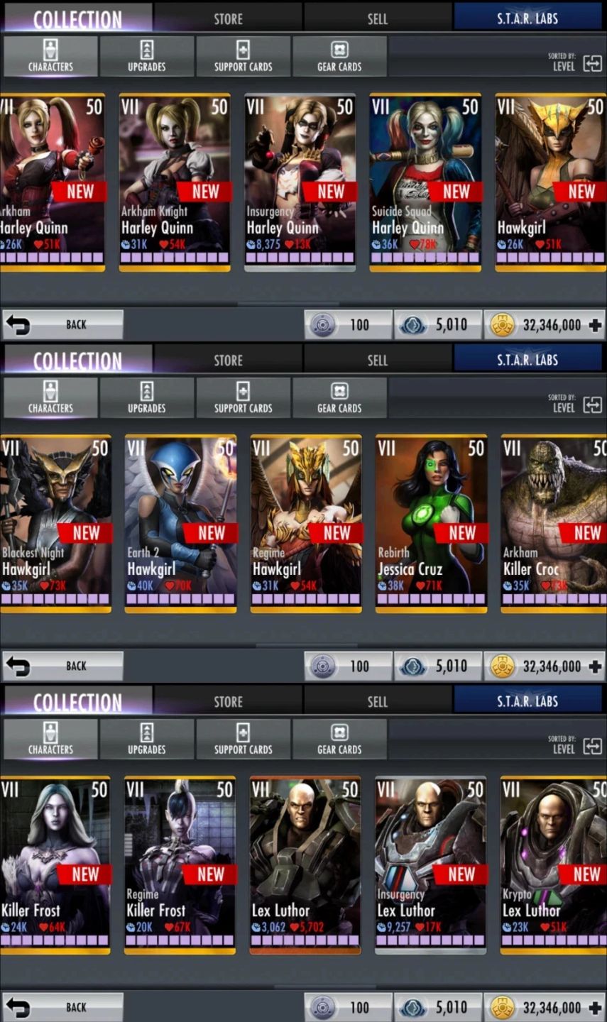 CONTA COM ITENS PARA INJUSTICE GODS AMONG US [IOS OU ANDROID]