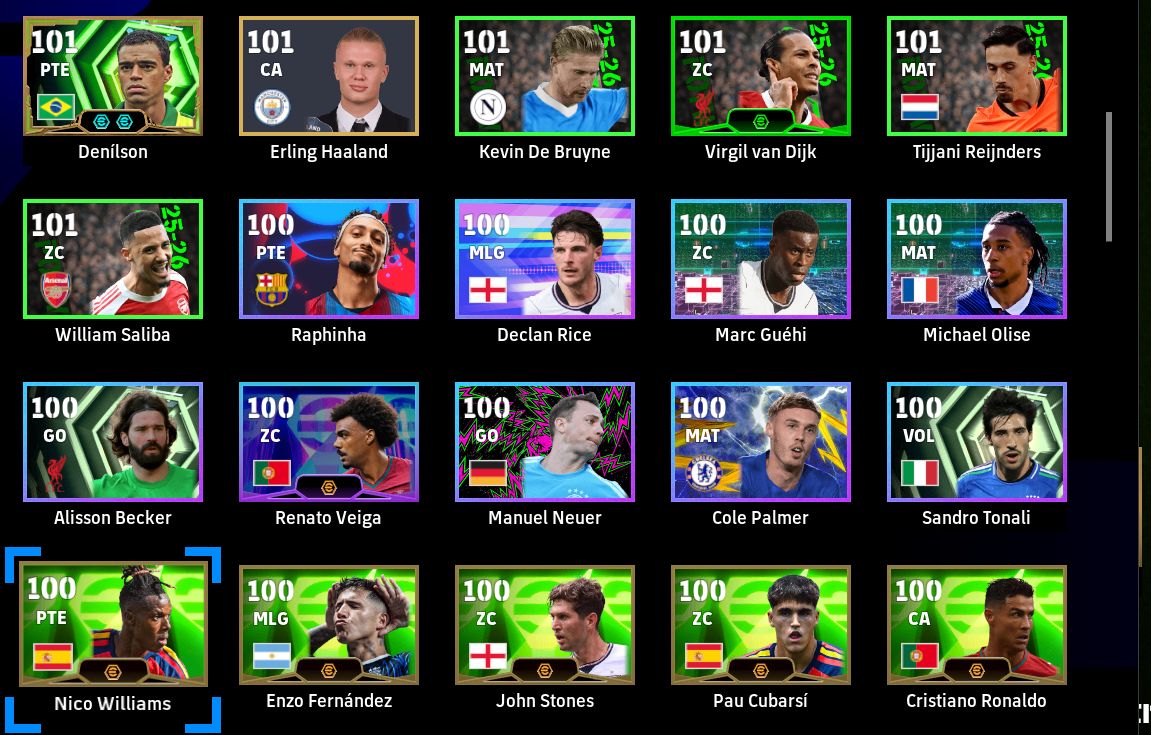 CONTA EFOOTBALL PC [STEAM] - JOGADORES META