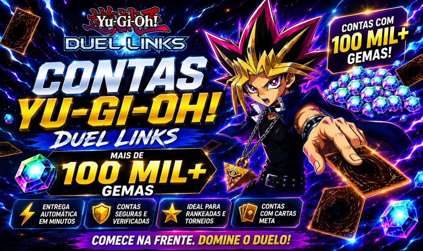 CONTAS YU-GI-OH! DUEL LINKS | 10.000+ GEMAS