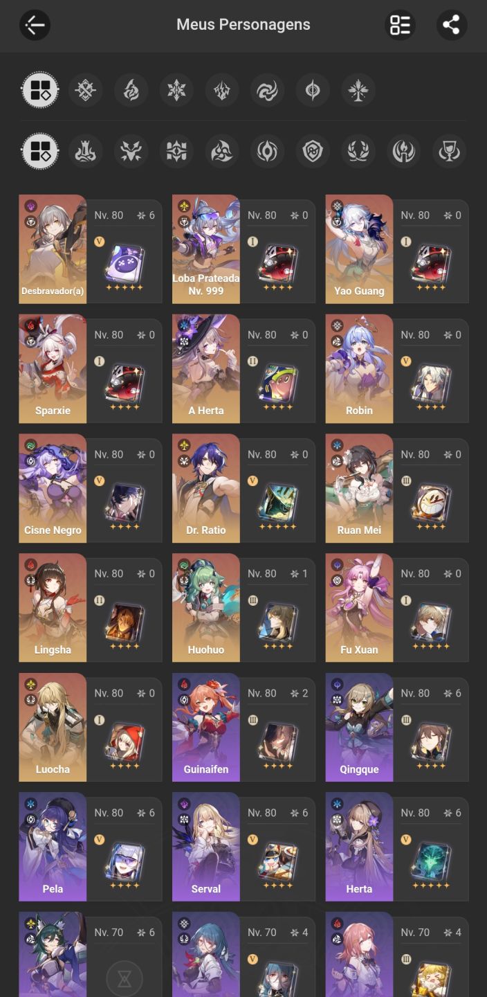 DESAPEGO DE CONTA HOYOVERSE (HONKAI STAR RAIL + ZZZ + HI3RD + GENSHIN AR 5) !!