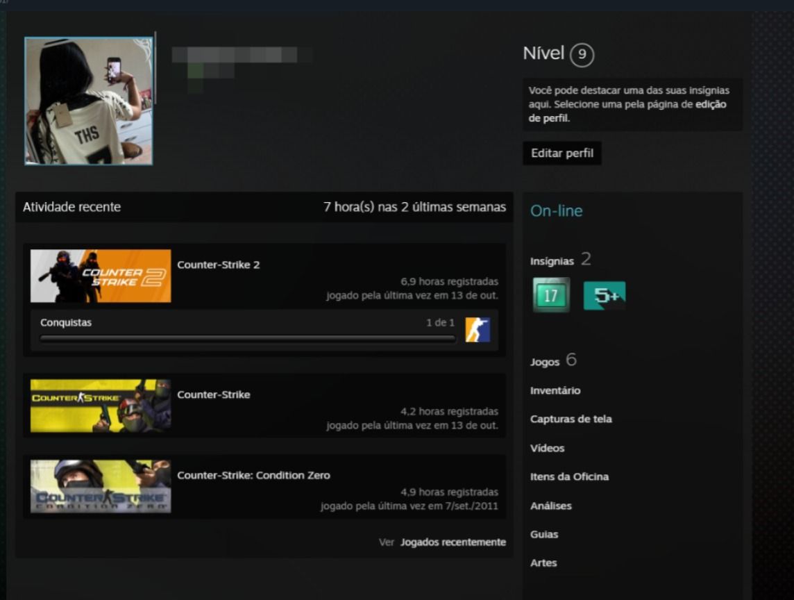CONTA STEAM 17 ANOS | CS2 PRIME ATIVO | MEDALHAS DE 5 E 10 ANOS