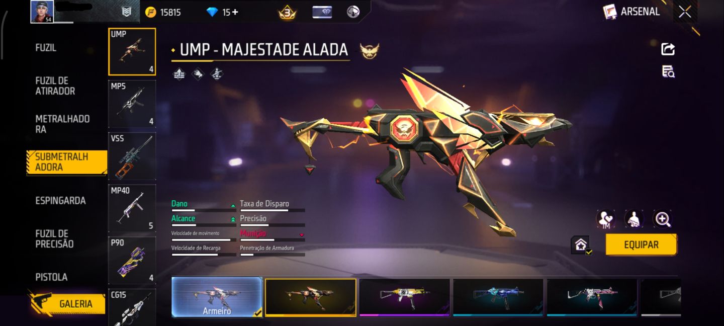Conta de Free Fire 4 anos AP