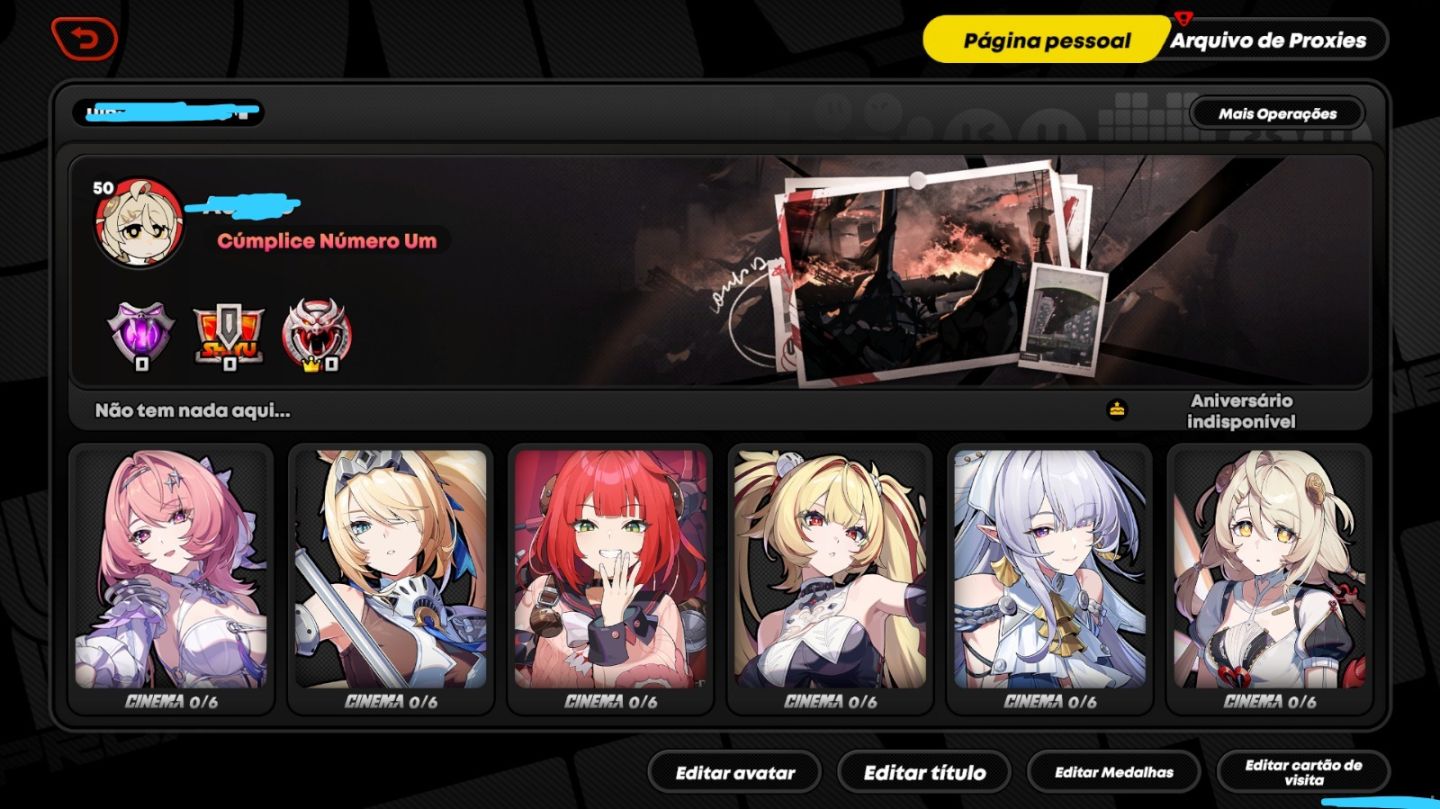 Conta Zzz Nv 50 com Phoenix, Remielle, Sigrid, Claret e Mais - 9 Rank S America