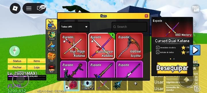 CONTA DE BLOX FRUIT LEVEL MAX, COM TODOS OS ESTILOS DE LUTA E PORTAL PERM