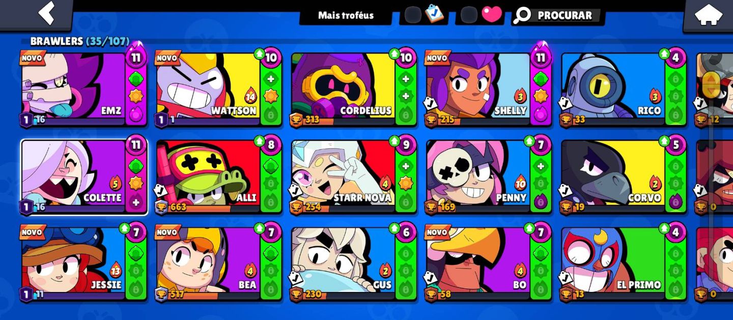 Conta Brawl Stars 163 gemas+ 11 mil blings