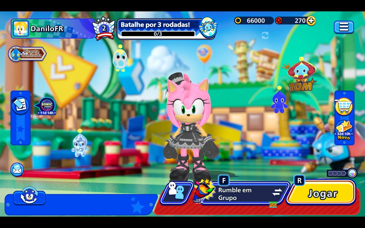 Sonic Rumble Party com os personagens principais disponíveis jogo Full Access