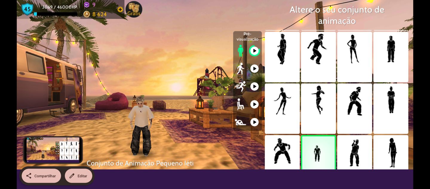 Conta masculina de avakin life nível 45