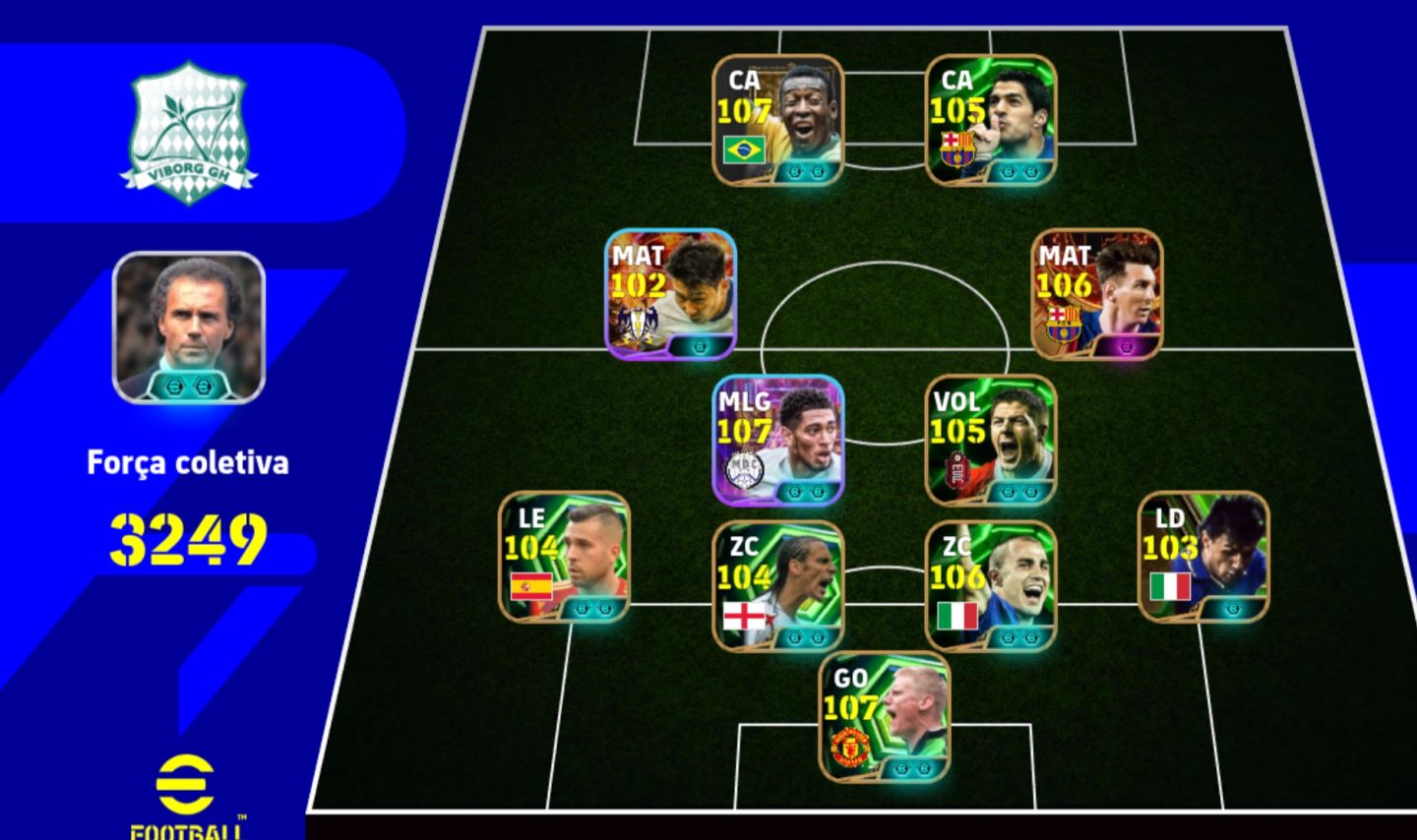 Conta mobile Efootball Pelé+ messi