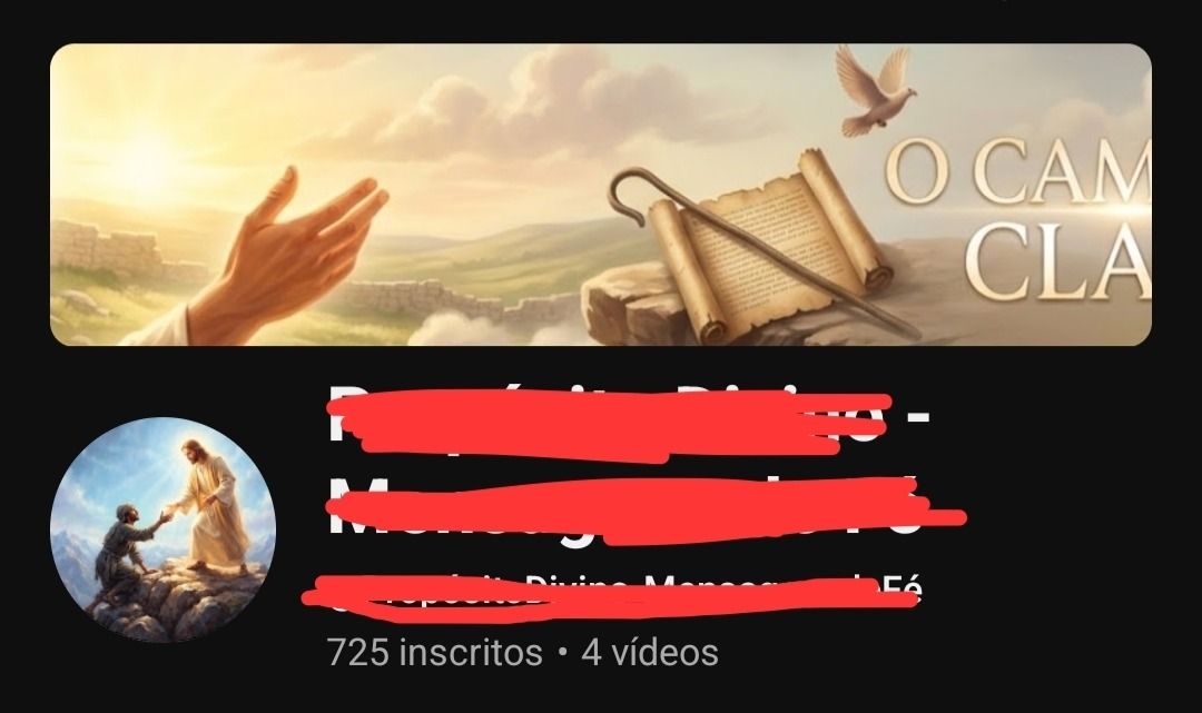 CANAL YOUTUBE RELIGIOSO 720 INSCRITOS REAIS