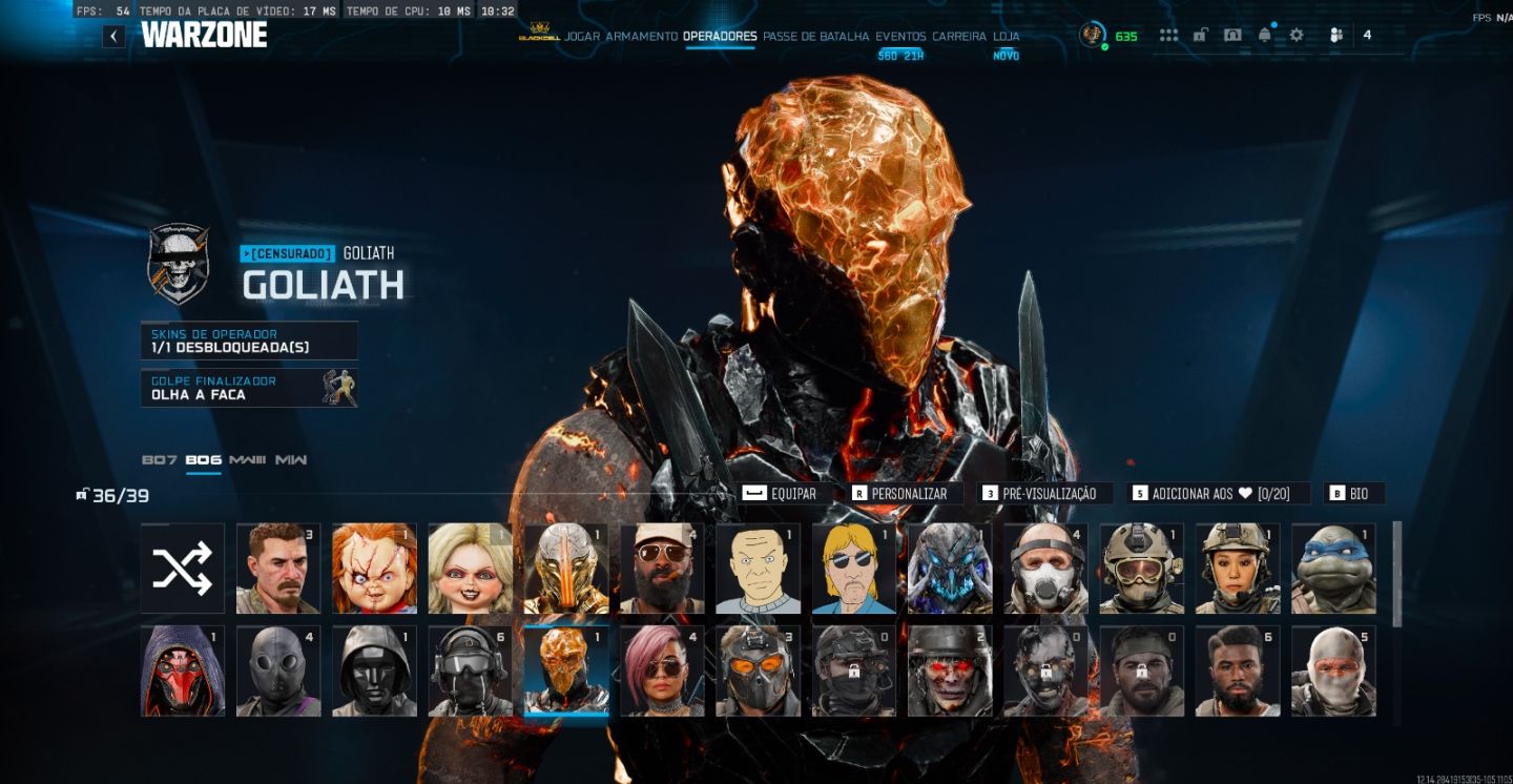 CONTA MESTRE PRESTÍGIO nivel 800 WARZONE BO7 BO6 MWIII