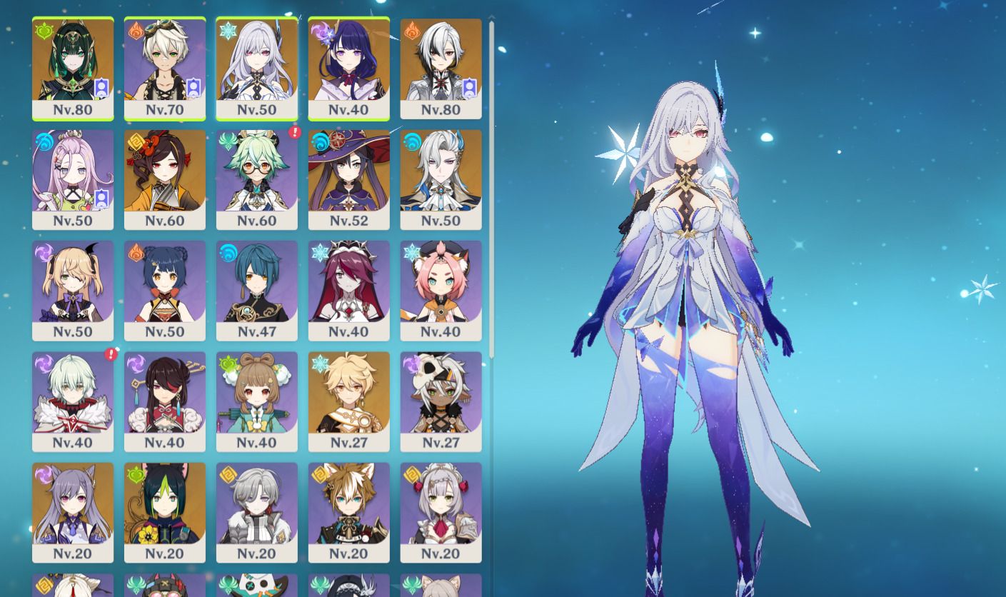[Ar 54 - 9X T5] Arlecchino, Skirk, Raiden, Nefer, Chiori, Neuvillette [America]