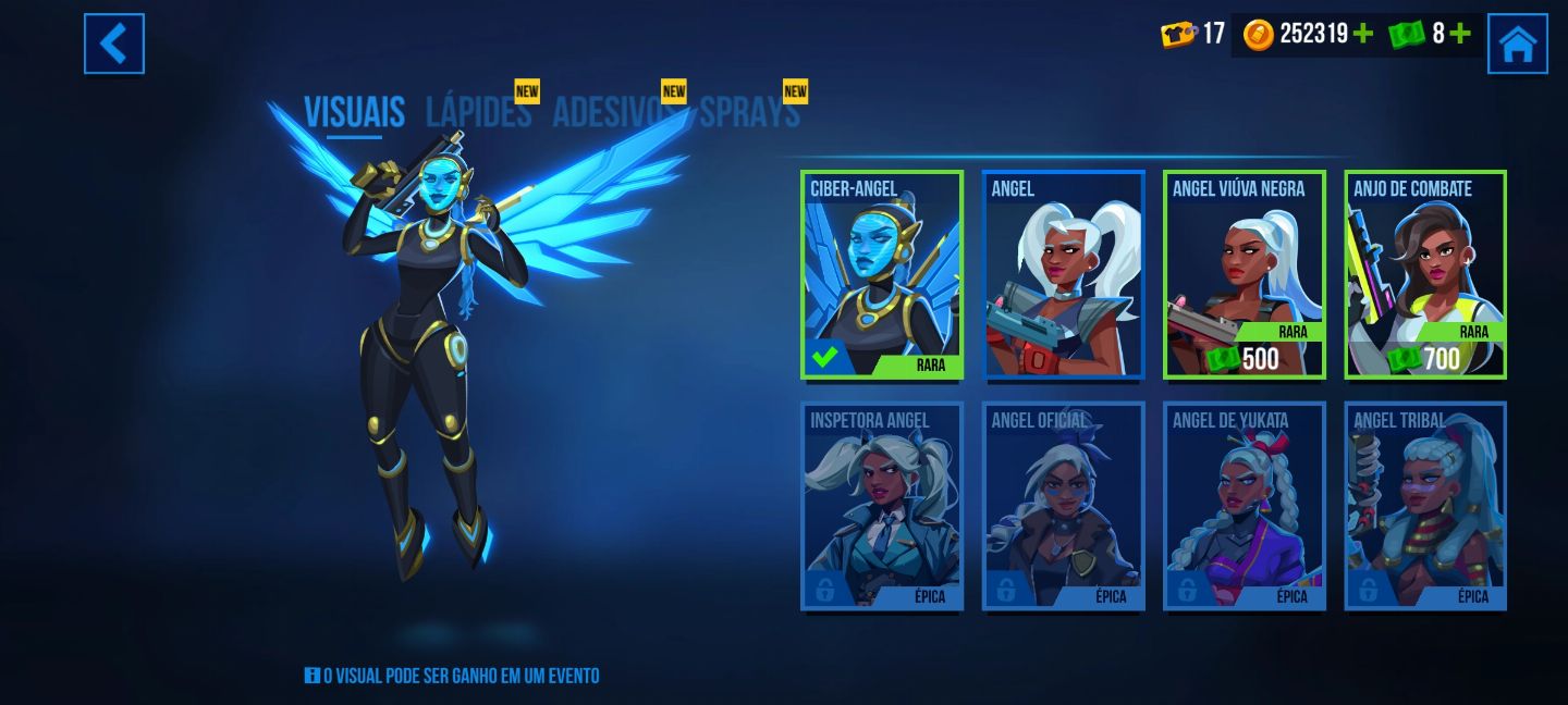 Conta de bullet echo upada com vários heróis celestial vários heróis no