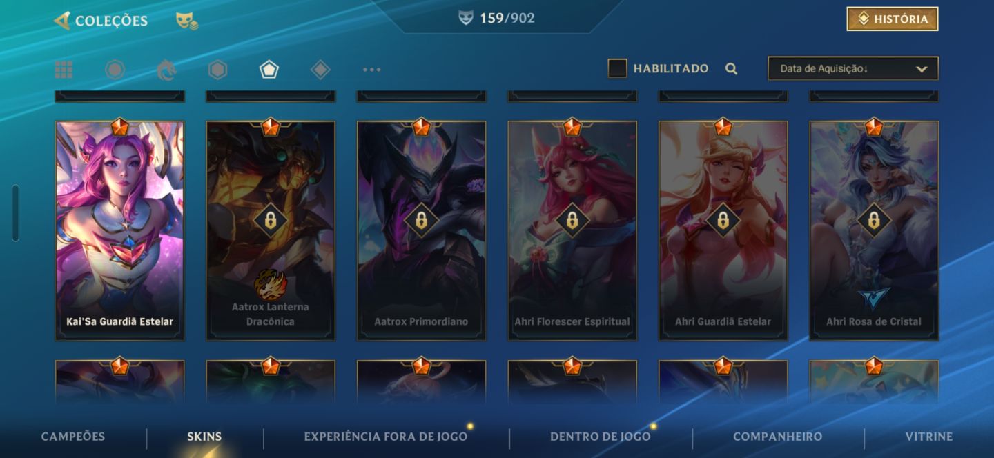 Conta wildrift mono adc, 1x monarca, 3x desafiante e com várias skins