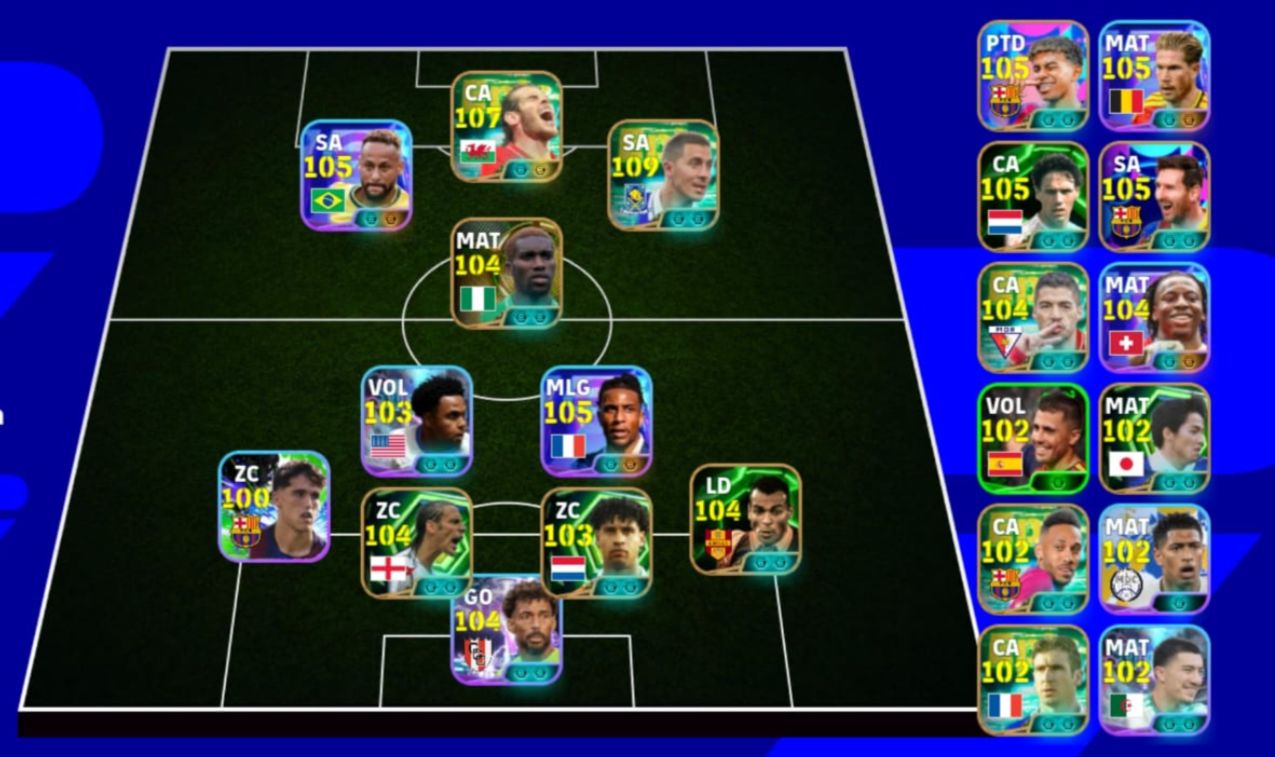 CONTA BRABA JAY JAY OKOCHA+HAZARD 109+NEYMAR BLITZ 105+GARETH BALE 109+OLISE 105