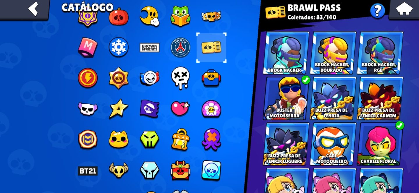 Conta de Brawl Stars | 91K de Troféus | Skins Exclusivas! | Criação: 2020 | Rara