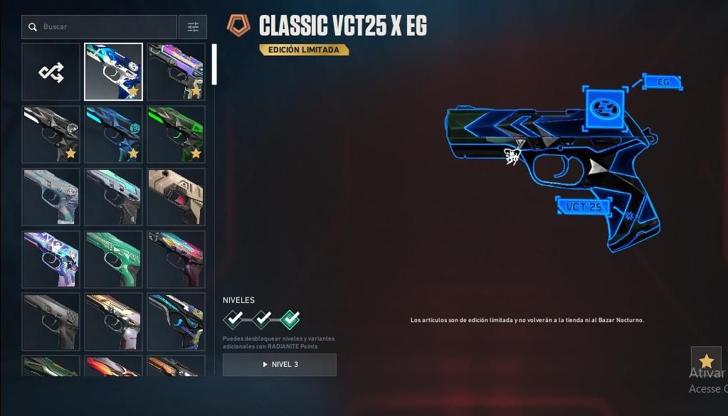 Conta valorant R$7000 gostos nela. Skins exclusivas da champions 2023,24,25