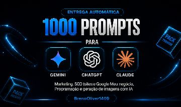 GEMINI, CHATGPT - Pack 1000 prompts SEO, Marketing, IA [ENTREGA AUTOMATICA]