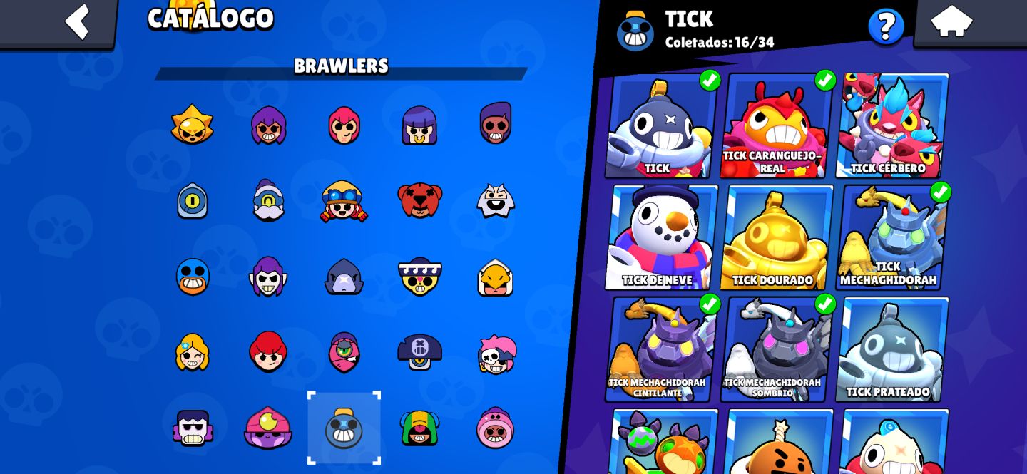 Conta brawl stars 2020 muitas skins lendarias e miticas e brawlers 11 com hiper