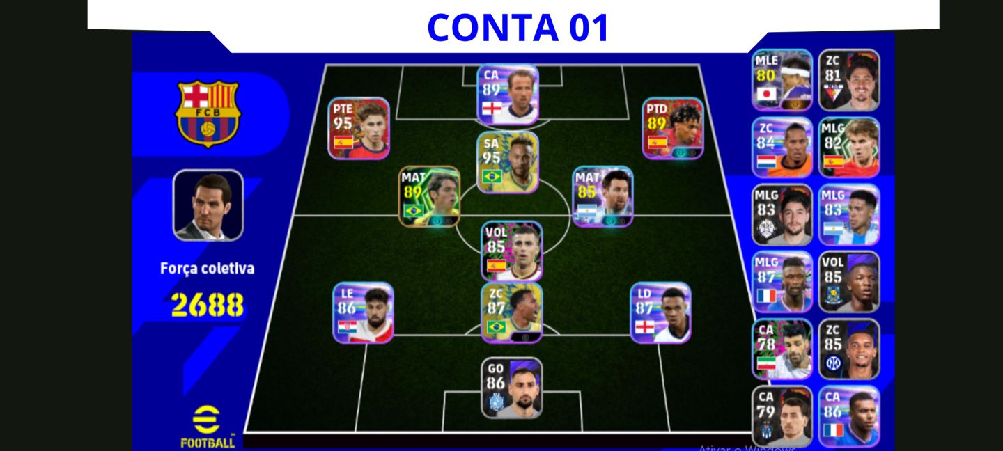 Contas Efootball Iniciais com Épicos/big Times Garantidos! Vol. 01