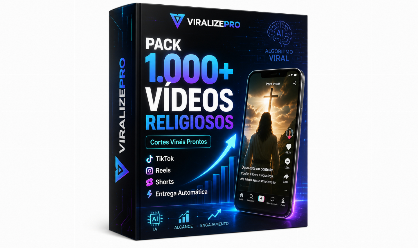 PACK 1.000+ VÍDEOS RELIGIOSOS CORTES VIRAIS ENTREGA AUTOMÁTICA MELHOR PREÇO