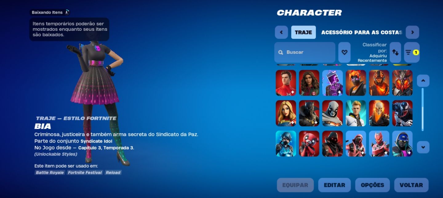 Fortinite Conta com skins raras