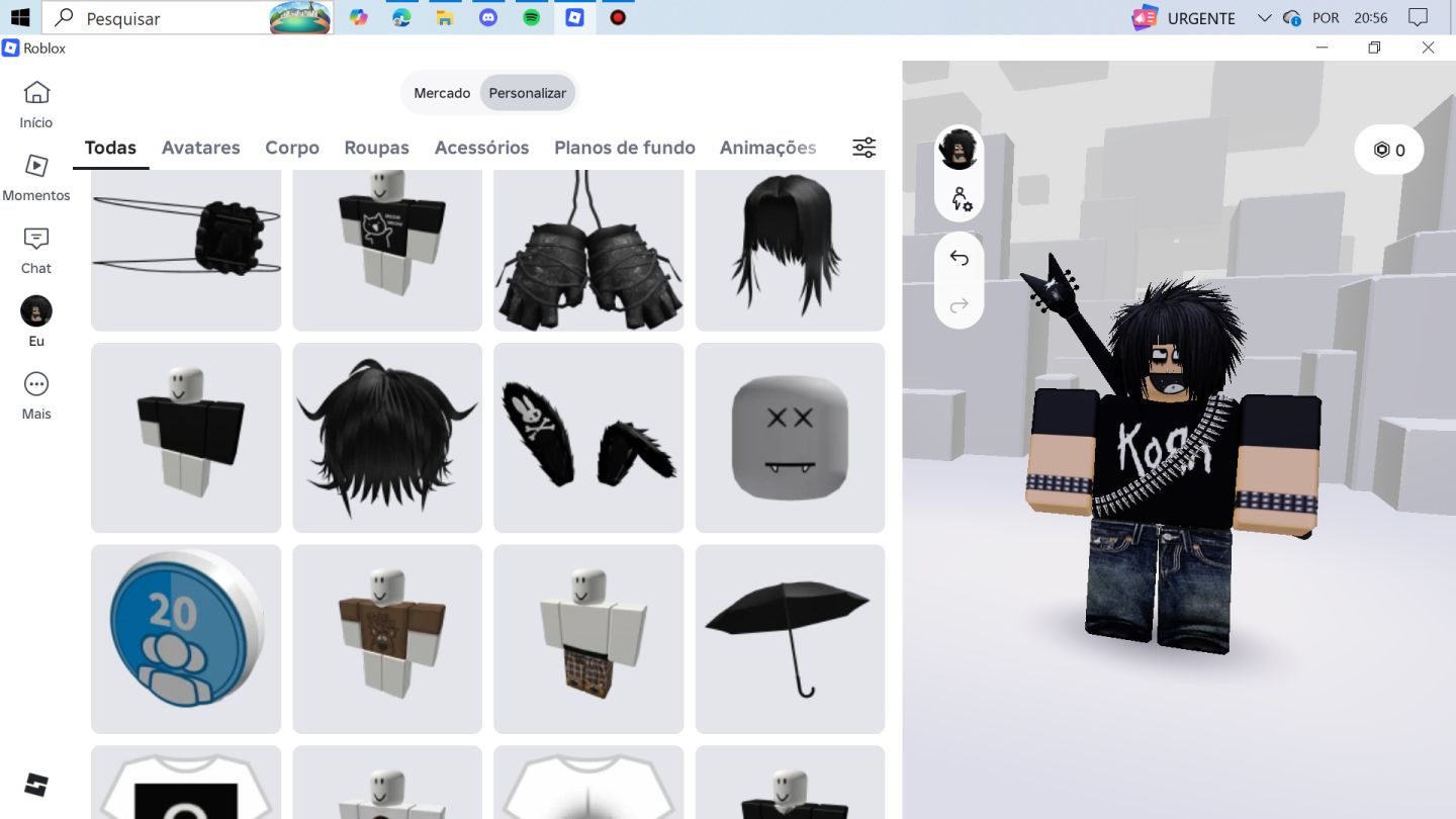 CONTA ROBLOX COM SKIN
