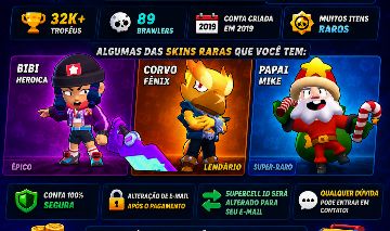 CONTA BRAWL STARS OG 2019 | 89 BRAWLERS | TODOS OS LENDÁRIOS | 32K TROFÉUS