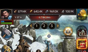 CONTA CLASH OF KINGS CASTELO 16 COM 18K DE GOLD