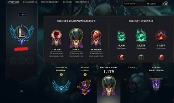 CONTA RIOT (Valorant, LoL e WR) / 374 SKINS (LV. 1174) / ANO: 2014 | MAIN PYKE